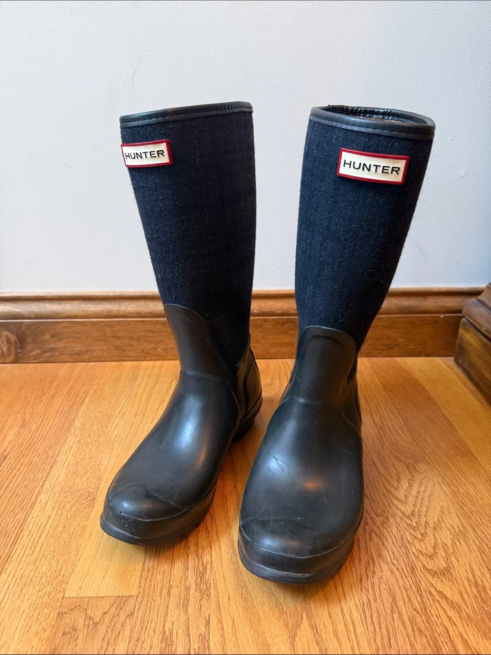 Hunter Arlen Plaid Wool Tall Rain Boots Unisex EU 38 Female Size 7 Male Size 6 - Picture 13 of 14